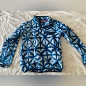 Patagonia blue tie-dye Synchilla fleece